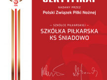 KLUB SPORTOWY ŚNIADOWO z brązowym certyfikatem PZPN