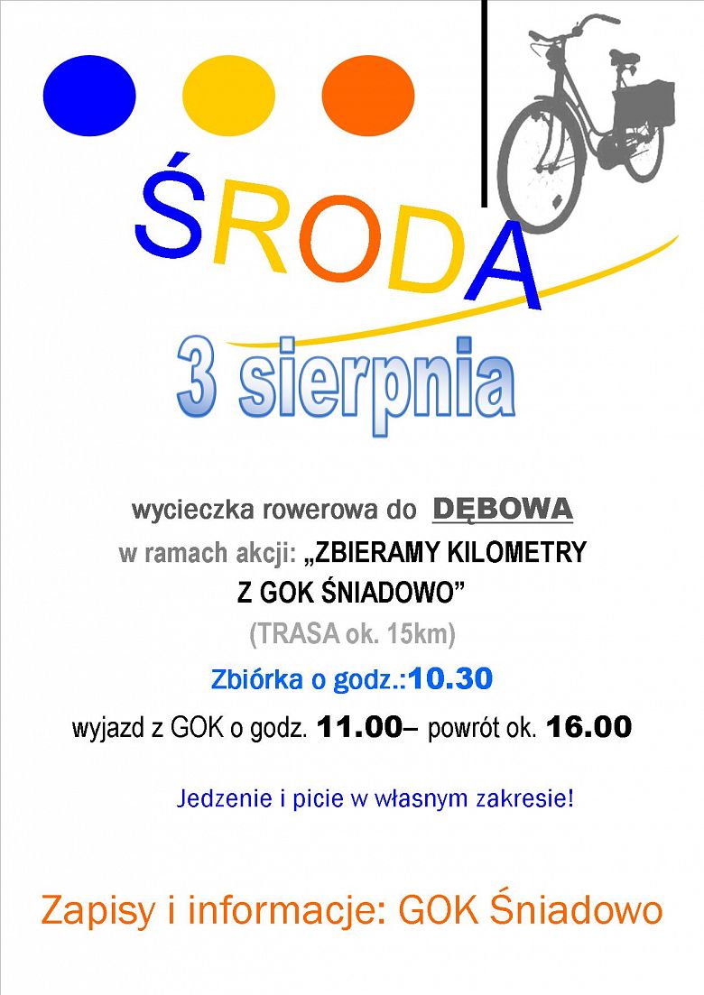 Wycieczka rowerowa do Dębowa