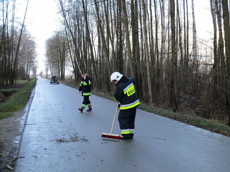 Interwencje OSP w związku z silnym wiatrem