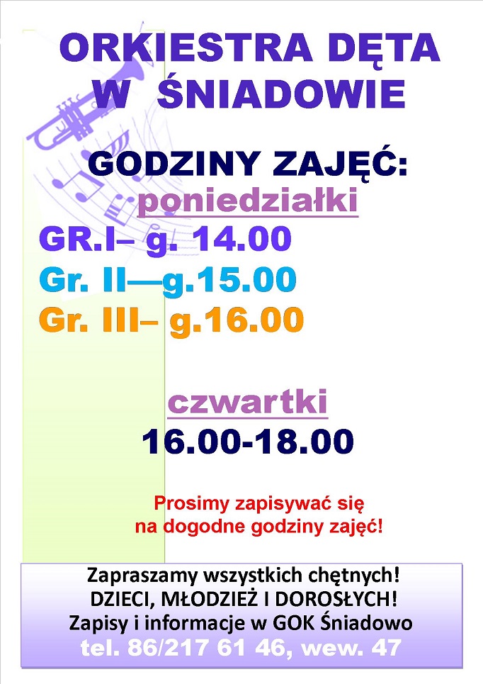 Ruszają zajęcia w GOK Śniadowo!