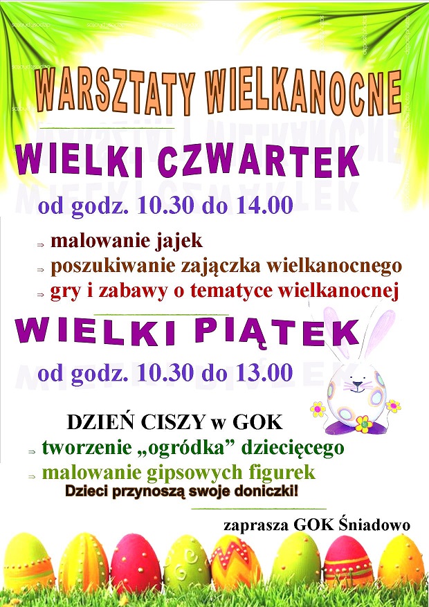 Warsztaty wielkanocne dla dzieci w GOK