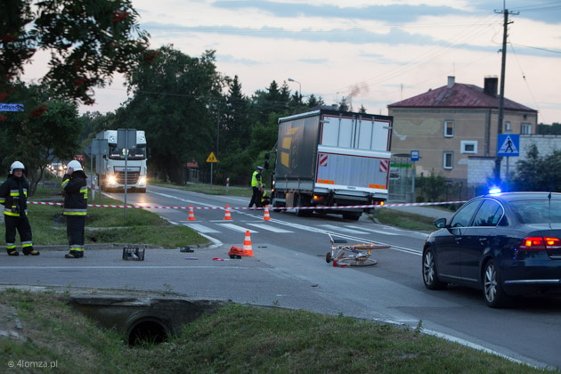 Potrącenie rowerzysty w Śniadowie.