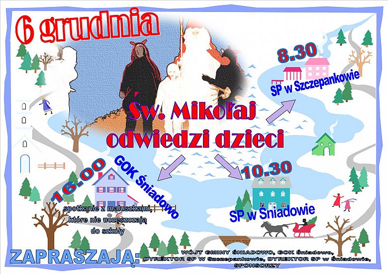 Św. Mikołaj odwiedzi dzieci w Gminie Śniadowo