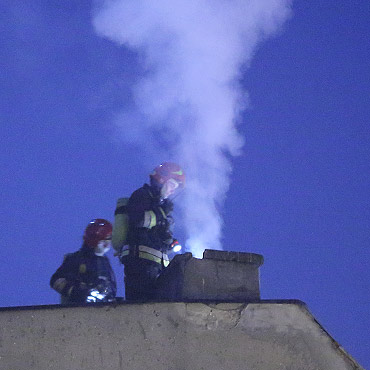 Pożar sadzy w przewodzie kominowym – postępowanie.