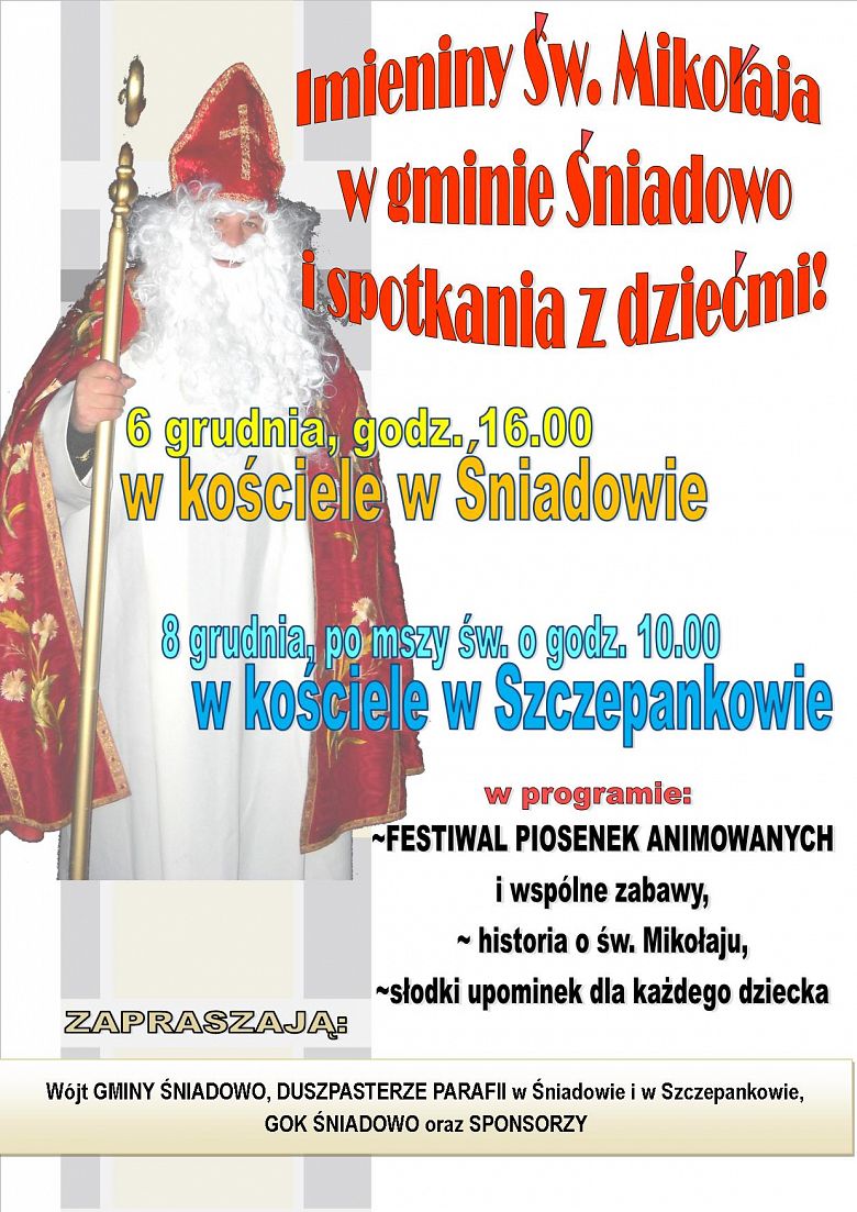Imieniny św. Mikołaja w gminie Śniadowo