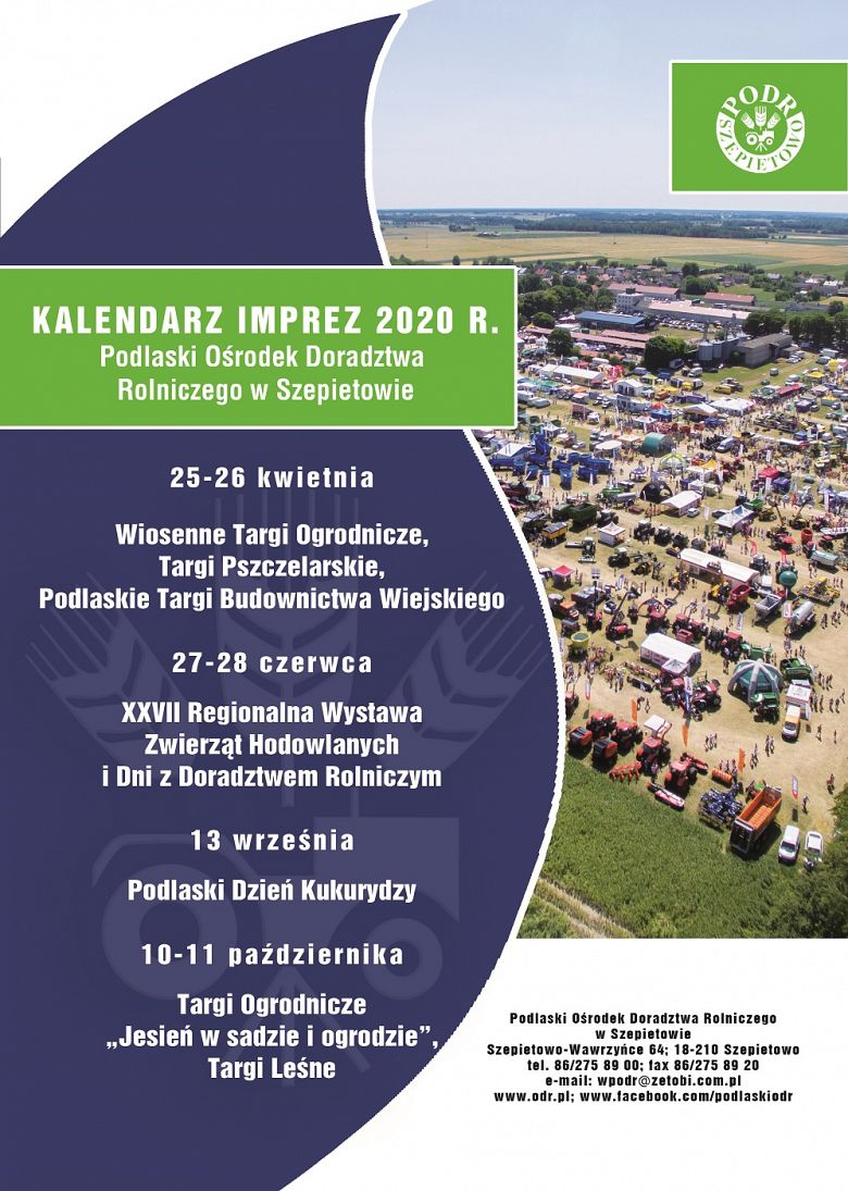 Kalendarz Targów PODR Szepietowo