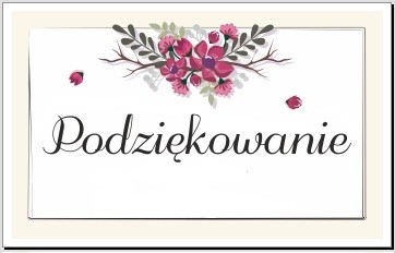 Podziękowanie za wsparcie