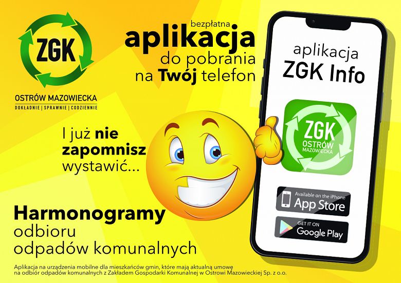 Harmonogramy wywozu odpadów w telefonie