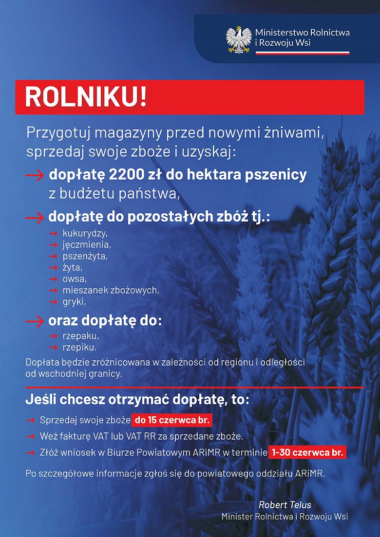 Informacja dla rolników