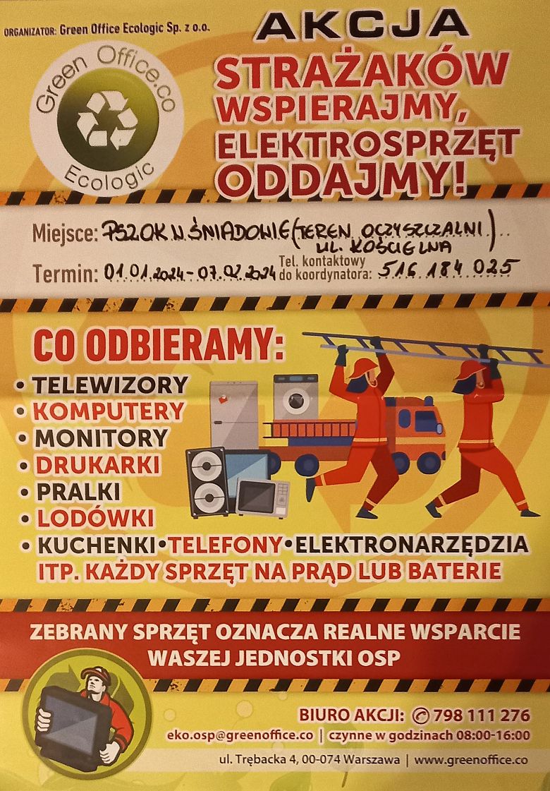 „STRAŻKÓW WSPIERAJMY ELEKTROSPRZĘT ODDAJMY!”