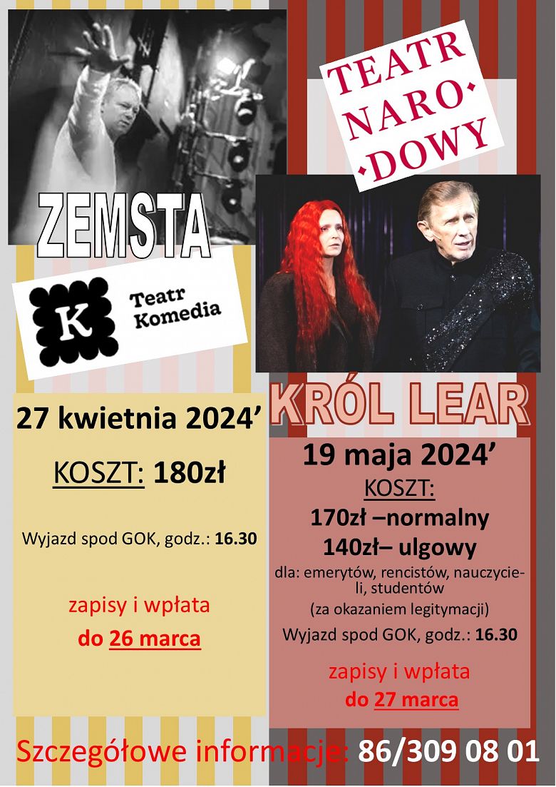 Zapraszamy na wyjazdy do teatru!