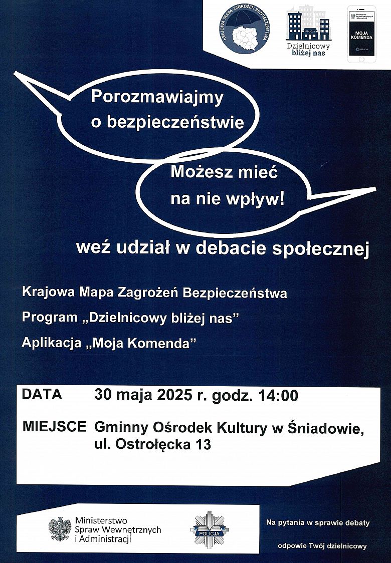 Weź udział w debacie społecznej na temat bezpieczeństwa