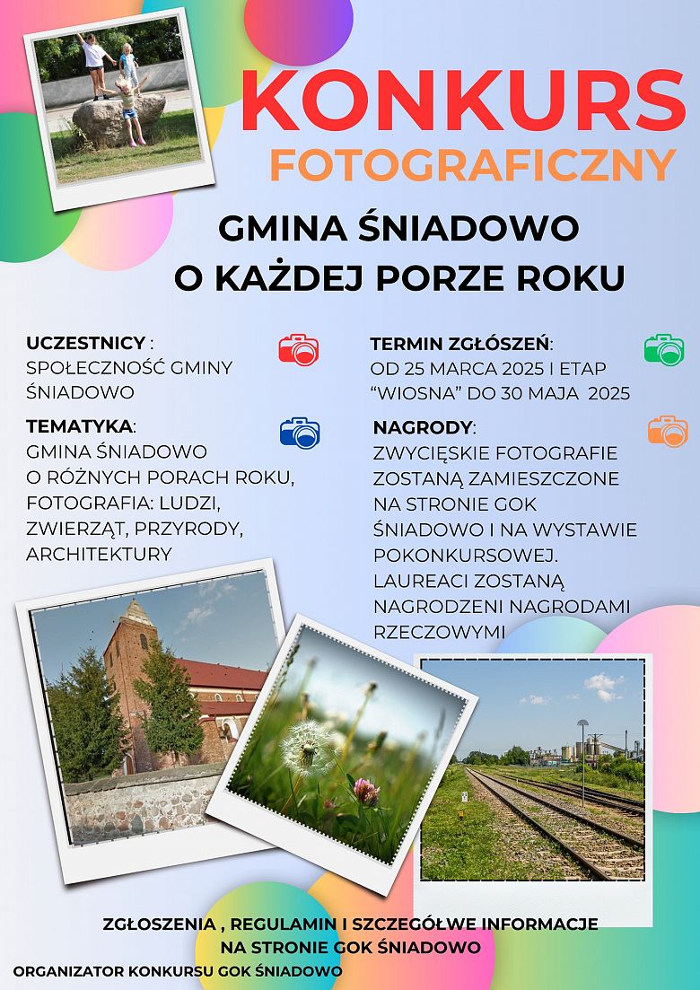 KONKURS FOTOGRAFICZNY w GOK Śniadowo