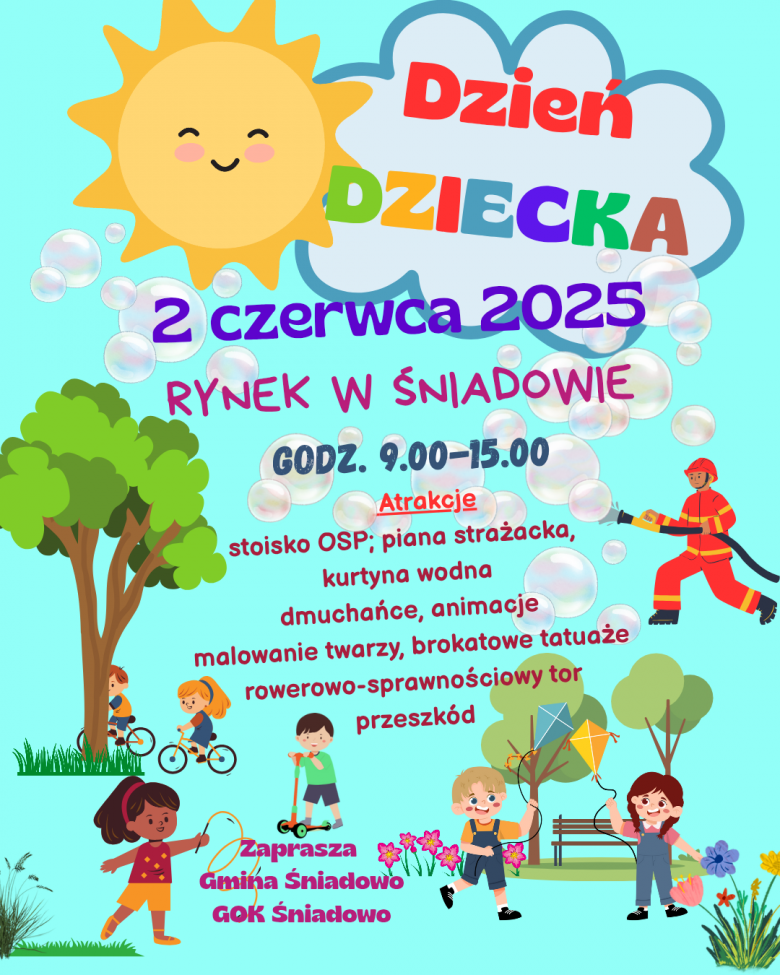 DZIEŃ DZIECKA na RYNKU w Śniadowie.