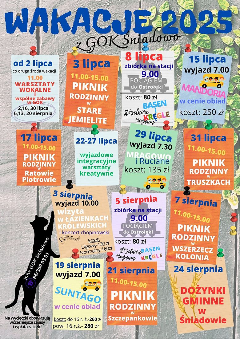 WAKACJE 2025 z GOK Śniadowo