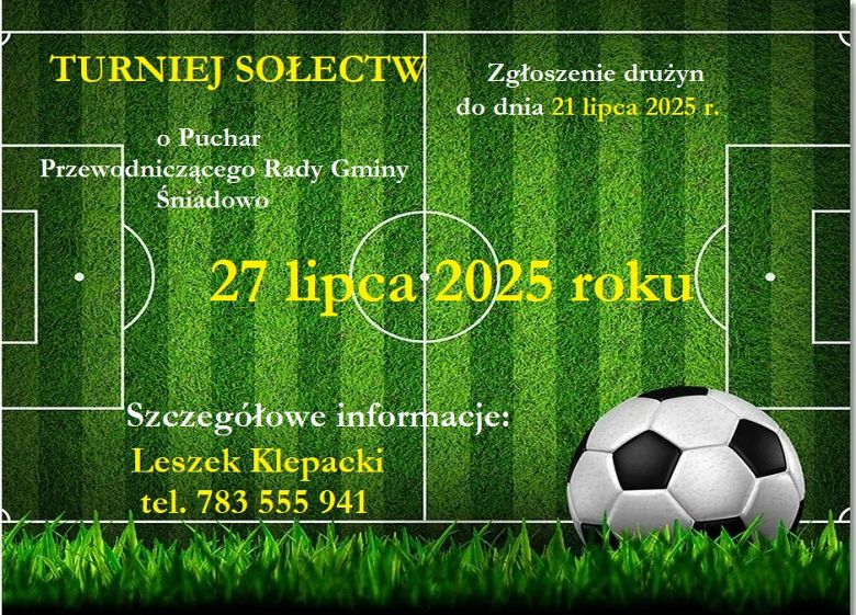 Zaproszenie na Turniej Sołectw w piłce nożnej